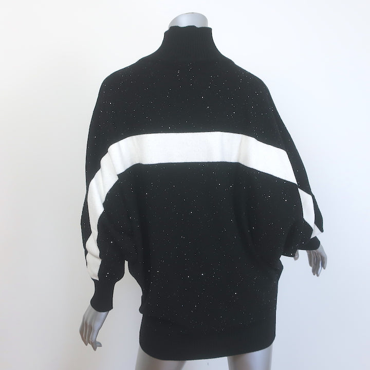 Balmain Kids Sequined Logo Sweater Dress Black Size 14 Womens Extra Small
