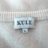 Kule Love Cashmere Sweater Cream Size Large Crewneck Pullover