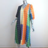Stine Goya Mavelin Short Sleeve Dress Multicolor Picnic Check Size Extra Small