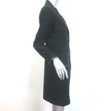 Gucci Tom Ford Leather-Trim Blazer Jacket Black Wool Size 38