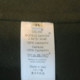 Celine Cashmere Belted Coat Forest Green Size 34