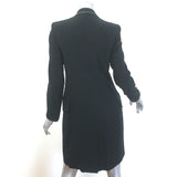 Gucci Tom Ford Leather-Trim Blazer Jacket Black Wool Size 38