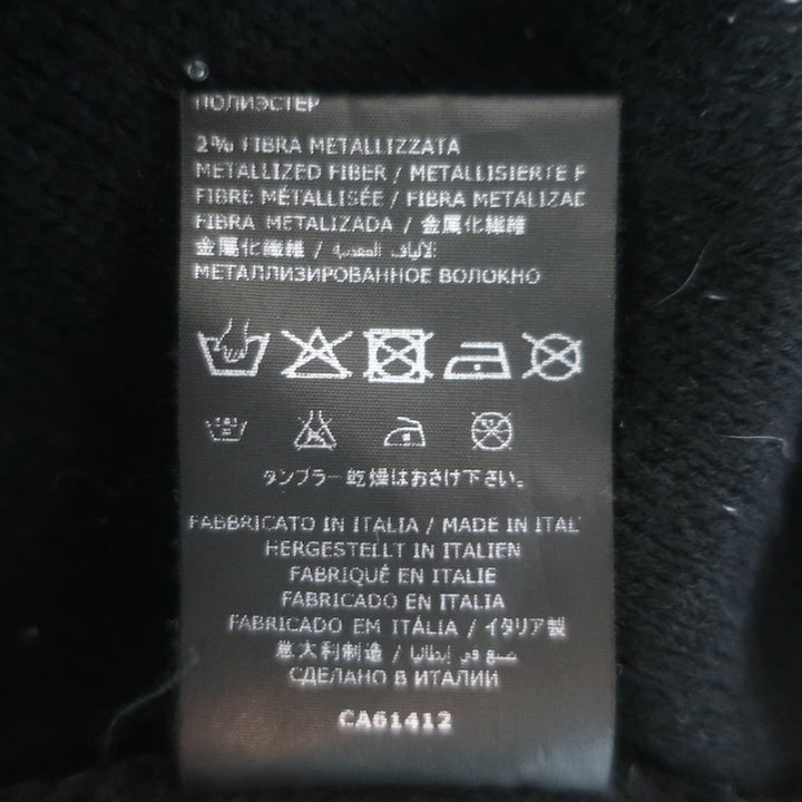 Balmain Kids Sequined Logo Sweater Dress Black Size 14 Womens Extra Small