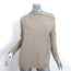 Brunello Cucinelli Off the Shoulder Cashmere Sweater Taupe Size Extra Small