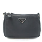 Prada Re-Nylon 2-in-1 Chain Strap Shoulder Bag Black Small Crossbody NEW