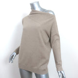 Brunello Cucinelli Off the Shoulder Cashmere Sweater Taupe Size Extra Small