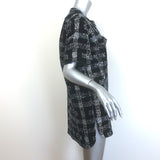 Chanel 17A Sequined Knit Short Sleeve Tunic Mini Dress Black Size 38