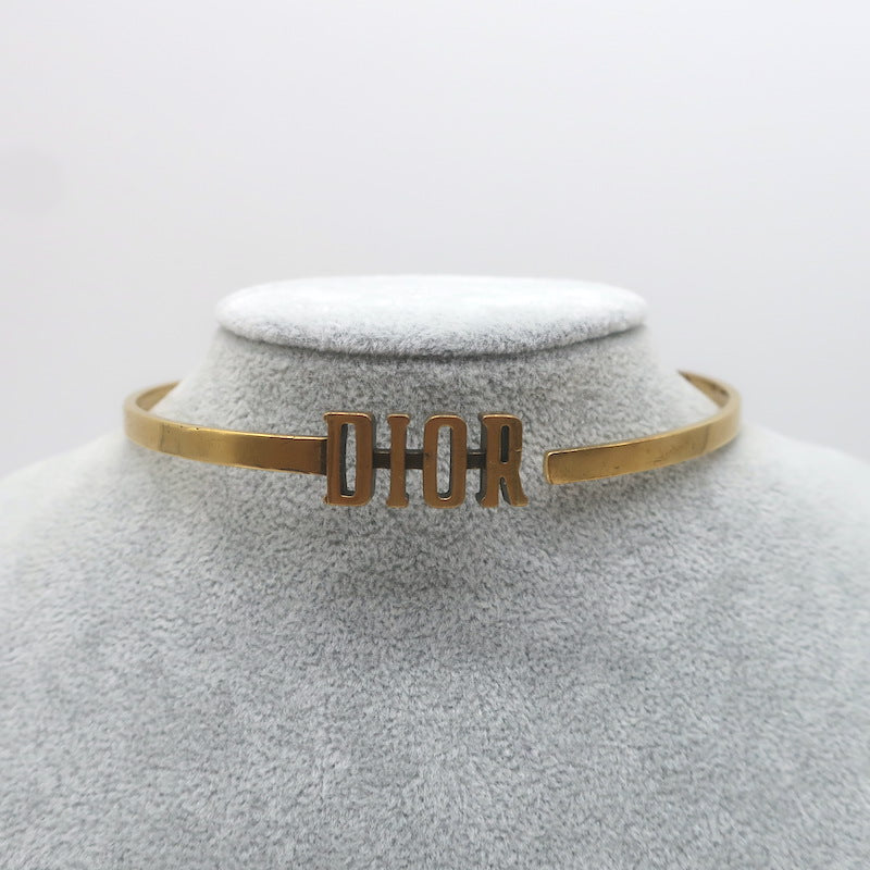 Christian Dior Logo Hinge Choker Necklace
