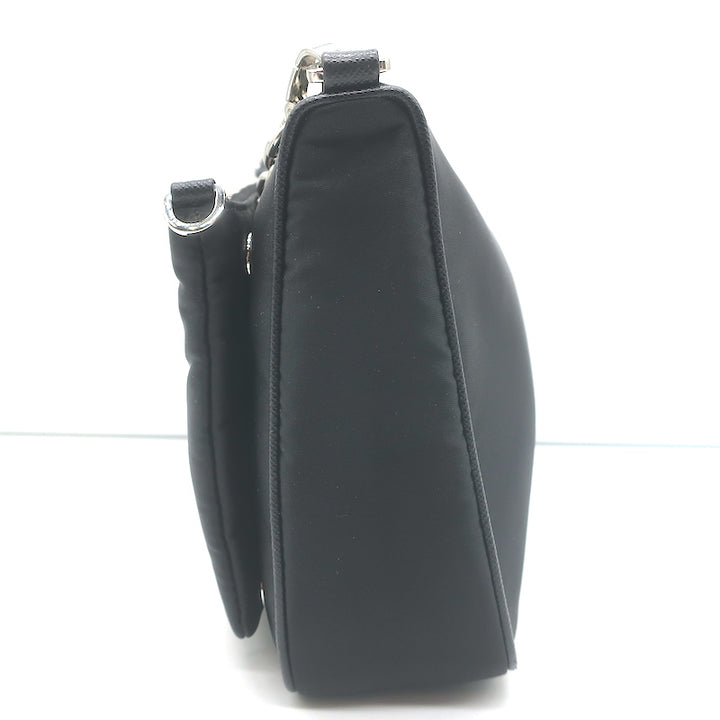 Prada Re-Nylon 2-in-1 Chain Strap Shoulder Bag Black Small Crossbody NEW