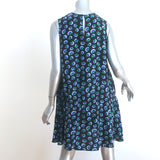 Stella McCartney Drop Waist Mini Dress Black Floral Print Silk Size 38