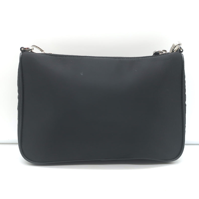 Prada Re-Nylon 2-in-1 Chain Strap Shoulder Bag Black Small Crossbody NEW