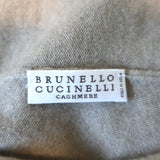 Brunello Cucinelli Off the Shoulder Cashmere Sweater Taupe Size Extra Small