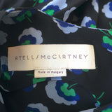 Stella McCartney Drop Waist Mini Dress Black Floral Print Silk Size 38
