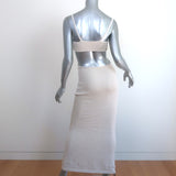 Cult Gaia Serita Cutout Maxi Dress Off-White Cotton Blend Size Small