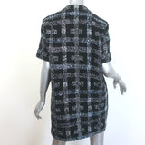 Chanel 17A Sequined Knit Short Sleeve Tunic Mini Dress Black Size 38
