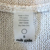 Cult Gaia Serita Cutout Maxi Dress Off-White Cotton Blend Size Small