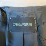 Zadig & Voltaire Blazer Vedax Bis Ecru Linen-Cotton Size 36 One-Button Jacket