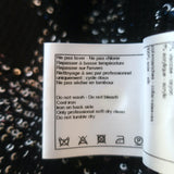 Chanel 17A Sequined Knit Short Sleeve Tunic Mini Dress Black Size 38