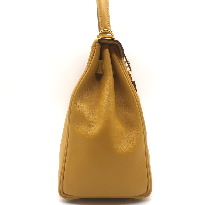 Hermes 2019 Kelly 28 Bag Jaune Ambre Togo Leather Gold Hardware