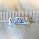 Brunello Cucinelli Cashmere Sweater Light Beige Size Extra Small