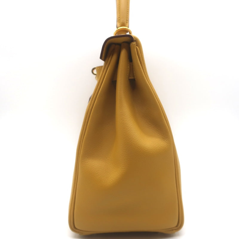 Hermes 2019 Kelly 28 Bag Jaune Ambre Togo Leather Gold Hardware