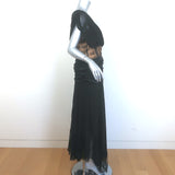 Jonathan Simkhai Maude Lace Asymmetric Midi Dress Black Size 14