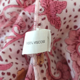 Poupette St. Barth Soledad Smocked Maxi Dress Pink Floral Print Small