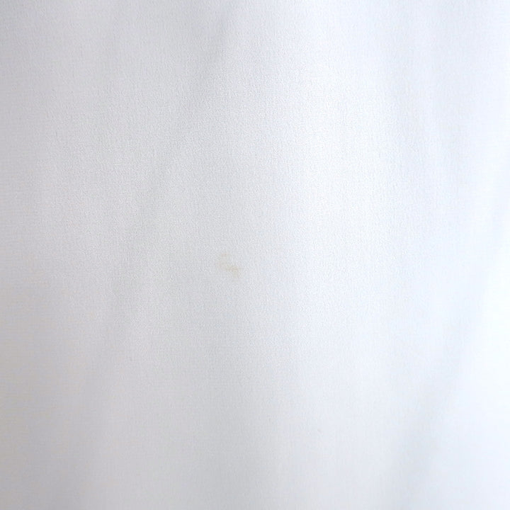 Zimmermann Contrast-Stitch Shirt Cream Silk Size 3 Short Sleeve Blouse