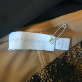 Jonathan Simkhai Maude Lace Asymmetric Midi Dress Black Size 14