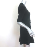 Maje Rimosala Ribbed Knit Mini Dress Black Size 36 NEW