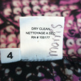 Ulla Johnson Asis Midi Dress Fuchsia/Cream Patchwork Print Cotton-Silk Size 4