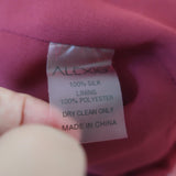 Alexis Tie-Neck Mini Dress Elida Red Printed Silk Size Small Bell Sleeve