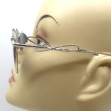 Christian Dior Bow A1U Pilot Sunglasses Silver CDW5963