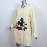 Gucci x Disney Mickey Mouse Terry Cloth Sweatshirt Dress Light Yellow Size Small