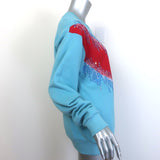 Gucci x Sega Crystal-Embellished Crewneck Sweatshirt Sky Blue Size Extra Small