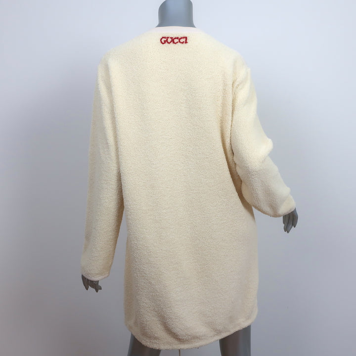 Gucci x Disney Mickey Mouse Terry Cloth Sweatshirt Dress Light Yellow Size Small