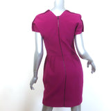 Roland Mouret Myrtha Folded Sheath Dress Fuchsia Wool Crepe Size US 8