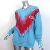 Gucci x Sega Crystal-Embellished Crewneck Sweatshirt Sky Blue Size Extra Small