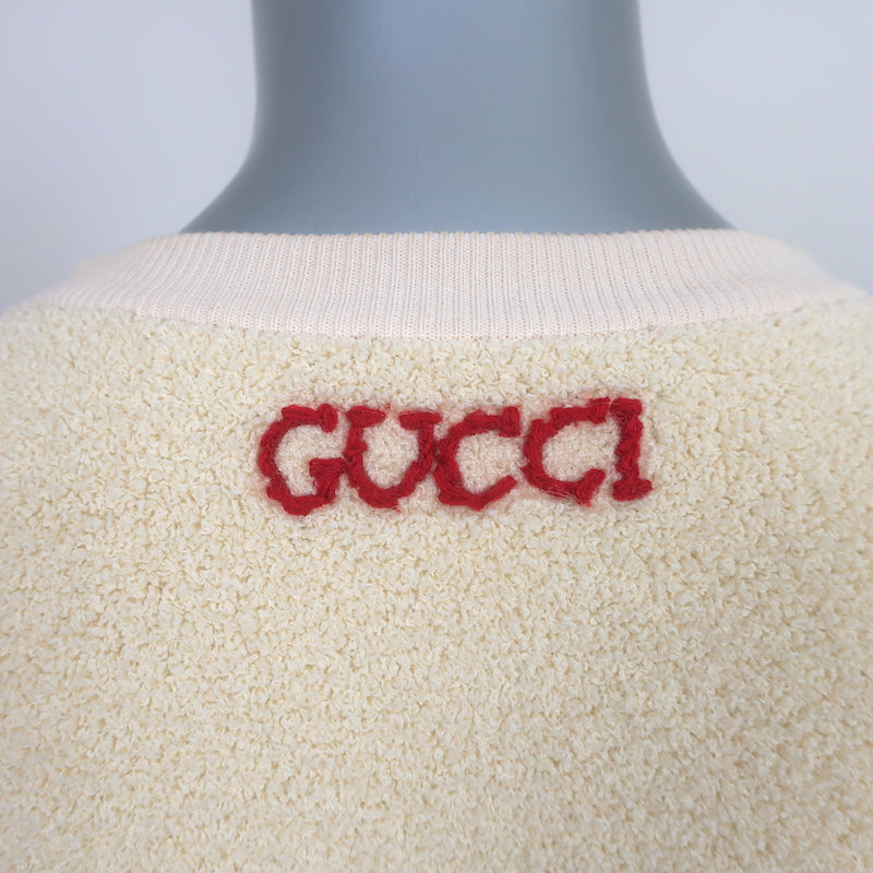 Gucci x Disney Mickey Mouse Terry Cloth Sweatshirt Dress Light Yellow Size Small