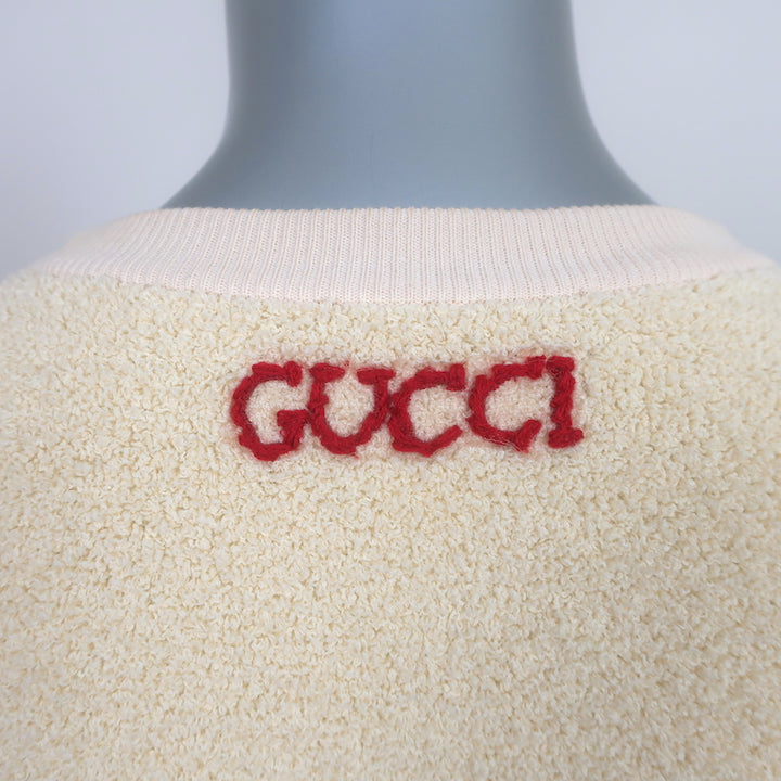 Gucci x Disney Mickey Mouse Terry Cloth Sweatshirt Dress Light Yellow Size Small
