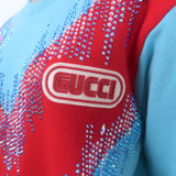 Gucci x Sega Crystal-Embellished Crewneck Sweatshirt Sky Blue Size Extra Small