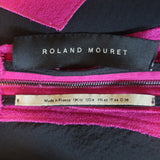 Roland Mouret Myrtha Folded Sheath Dress Fuchsia Wool Crepe Size US 8