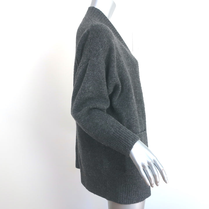 Mango Sweater Set Gray Wool-Blend Size Extra Small/Small Cardigan &amp; Crop Top