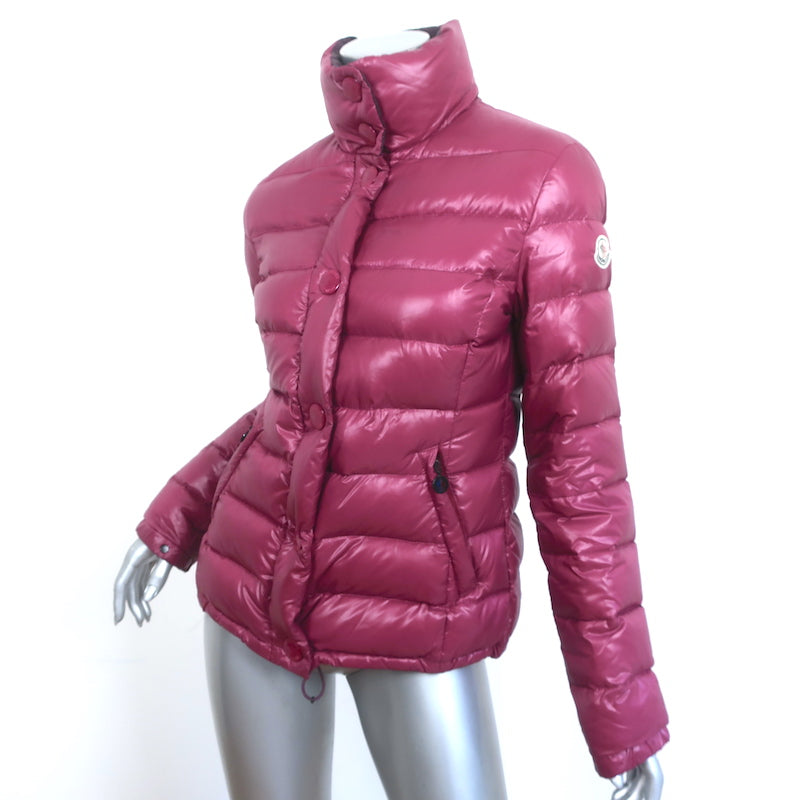 Moncler Clairy Down Puffer Jacket Berry Size 1