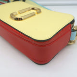 Marc Jacobs The Snapshot Bag Pale Yellow/Blue/Red Saffiano Leather Crossbody