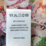 SALONI Button-Front Belted Midi Dress Floral Print Silk Size US 2