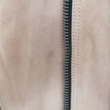 AllSaints Dalby Suede Biker Jacket Powder Pink Size US 6