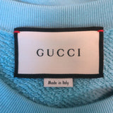 Gucci x Sega Crystal-Embellished Crewneck Sweatshirt Sky Blue Size Extra Small
