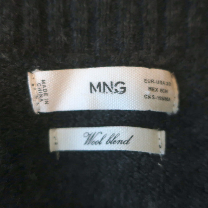 Mango Sweater Set Gray Wool-Blend Size Extra Small/Small Cardigan &amp; Crop Top