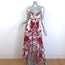 Camilla Crown of Thorns Tie-Front Dress White/Red Floral Print Size Extra Small